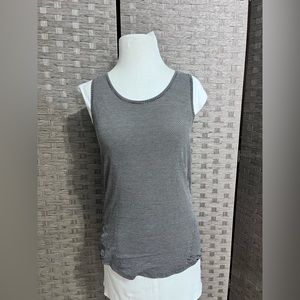 Woman’s Black And Gray Tank Top